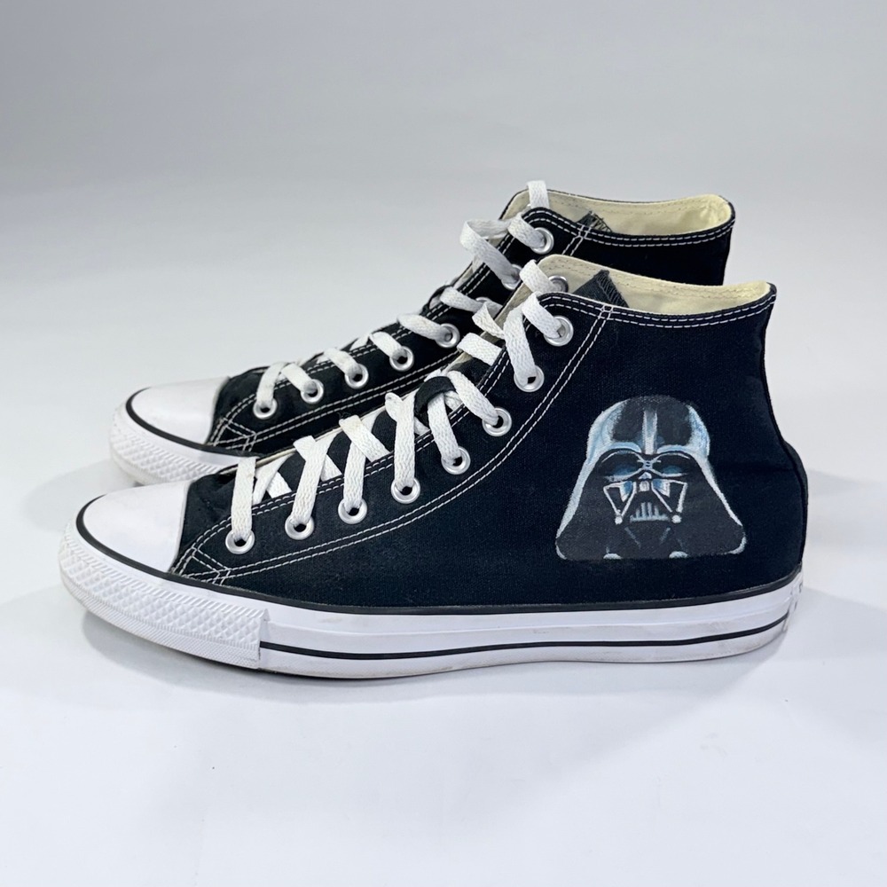 Converse Chuck Taylor All Star Star Wars Custom Sneakers Mens 10 Black High Top